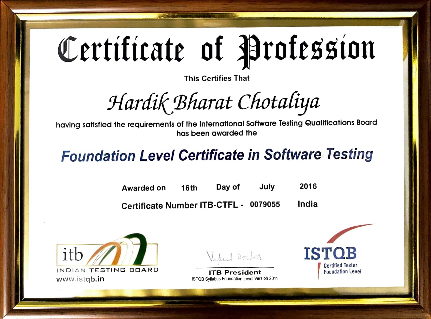 Certificate 1