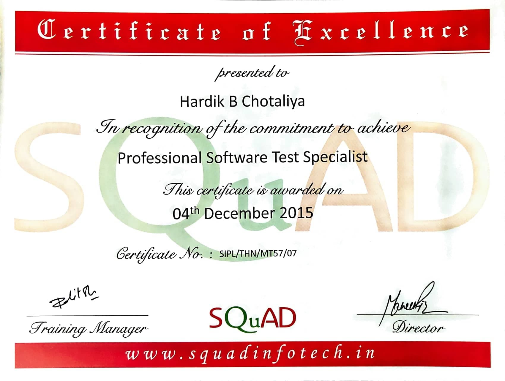 Certificate 3